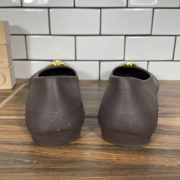 CROCS Gianna Disc Womens Size 6 Shoes Brown Gold Medallion Slip On Ballet Flats - Picture 4 of 14